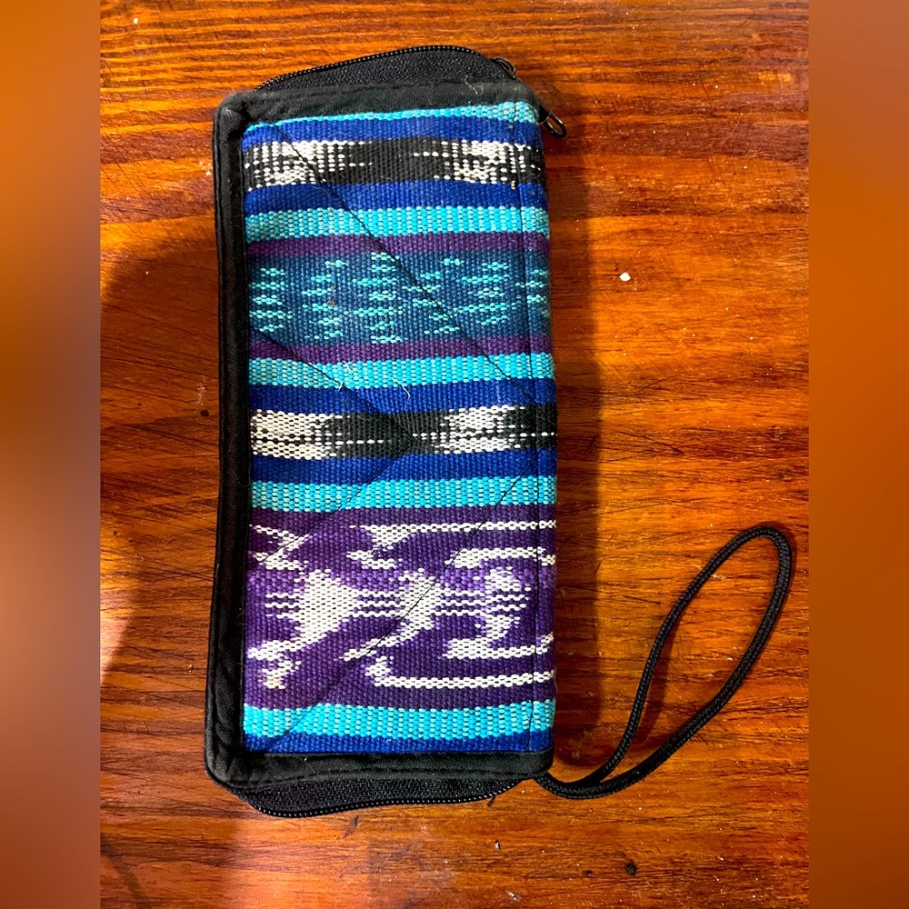 Aztec Pattern Fabric Wallet - image 1